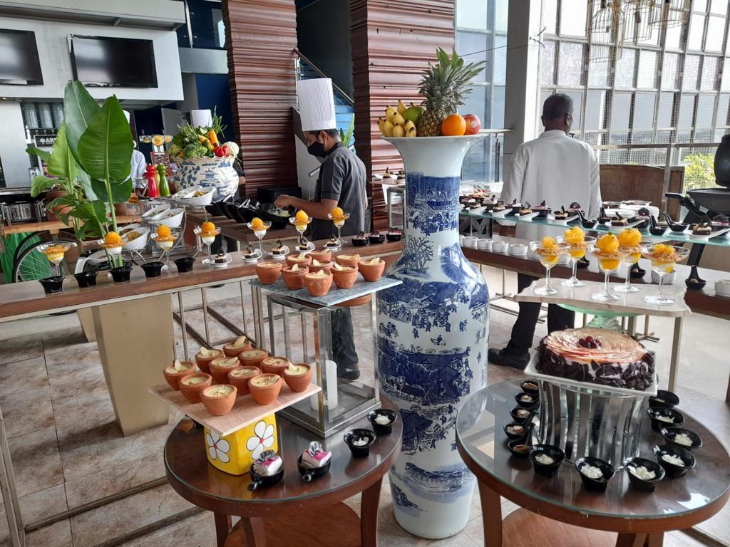 Rooftop buffet with city view MG Road