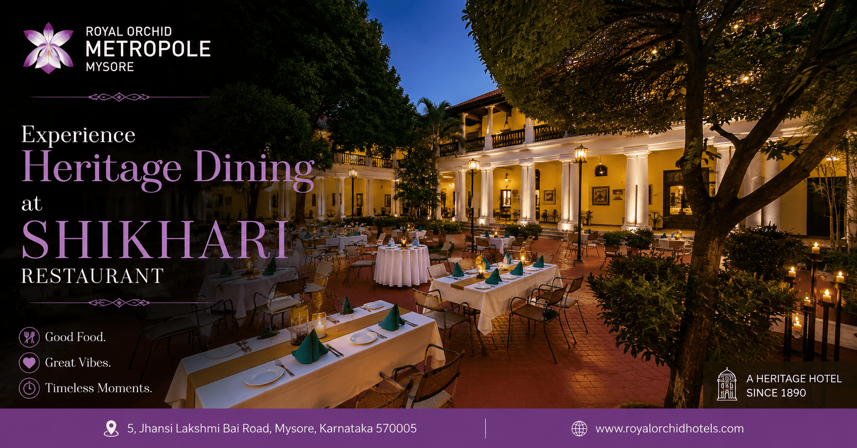 Experience Heritage Dining at Shikari Restaurant in Mysore This July