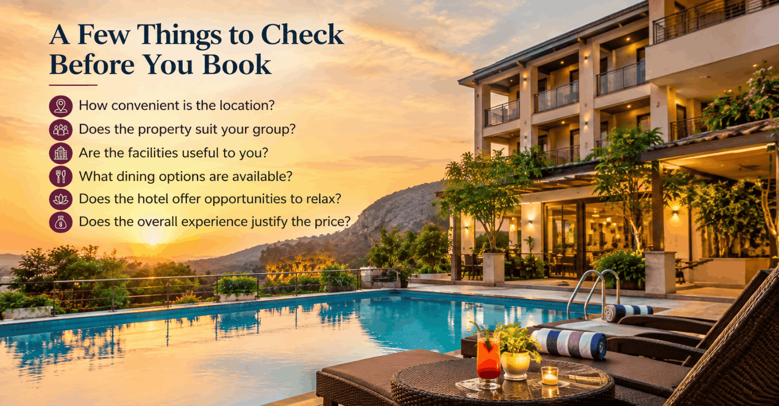 checklist for booking hotel
