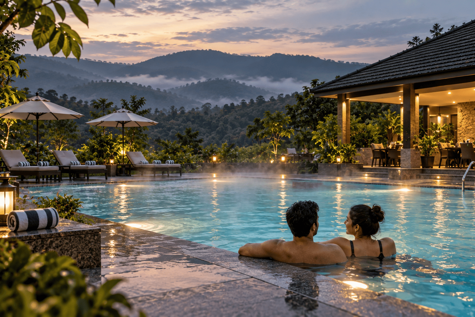 heated pool in Sakleshpur