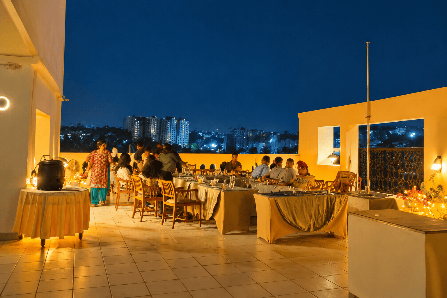hotel in Mysore with rooftop dining.