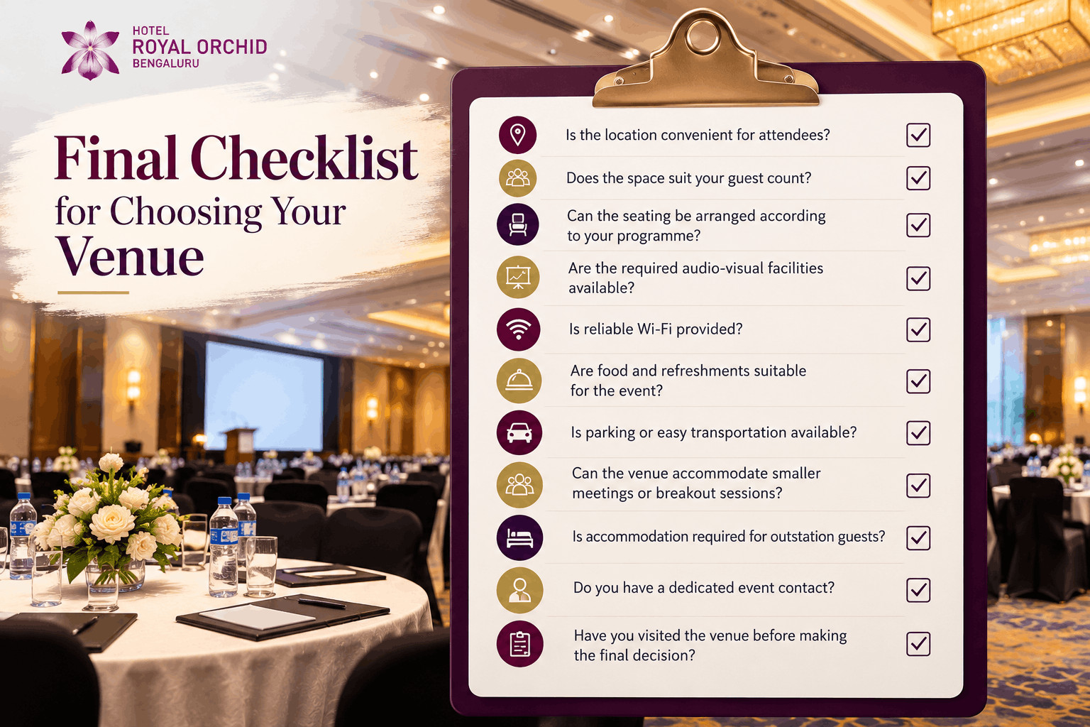 Final Checklist for Choosing Your Venue