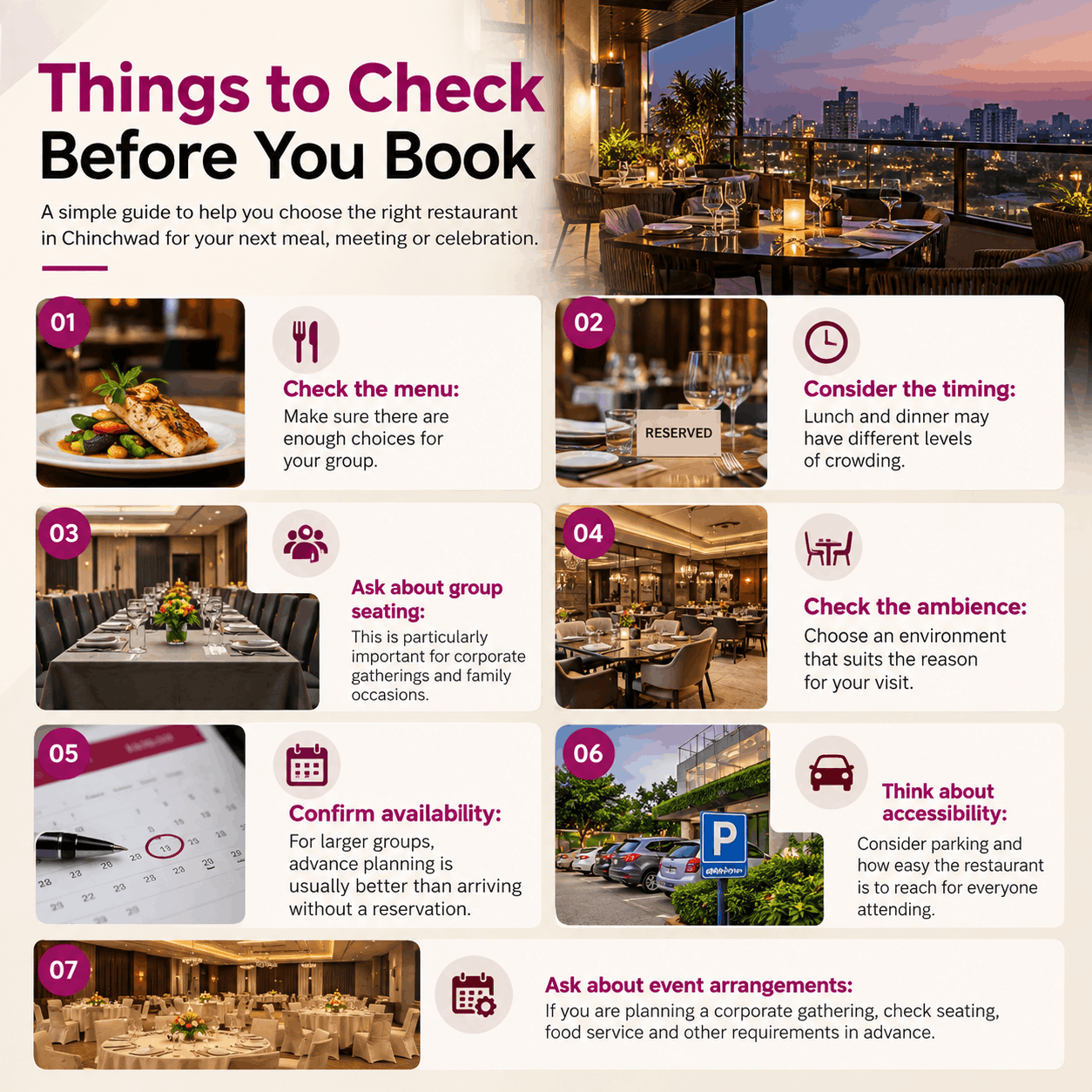Things to Check Before You Book