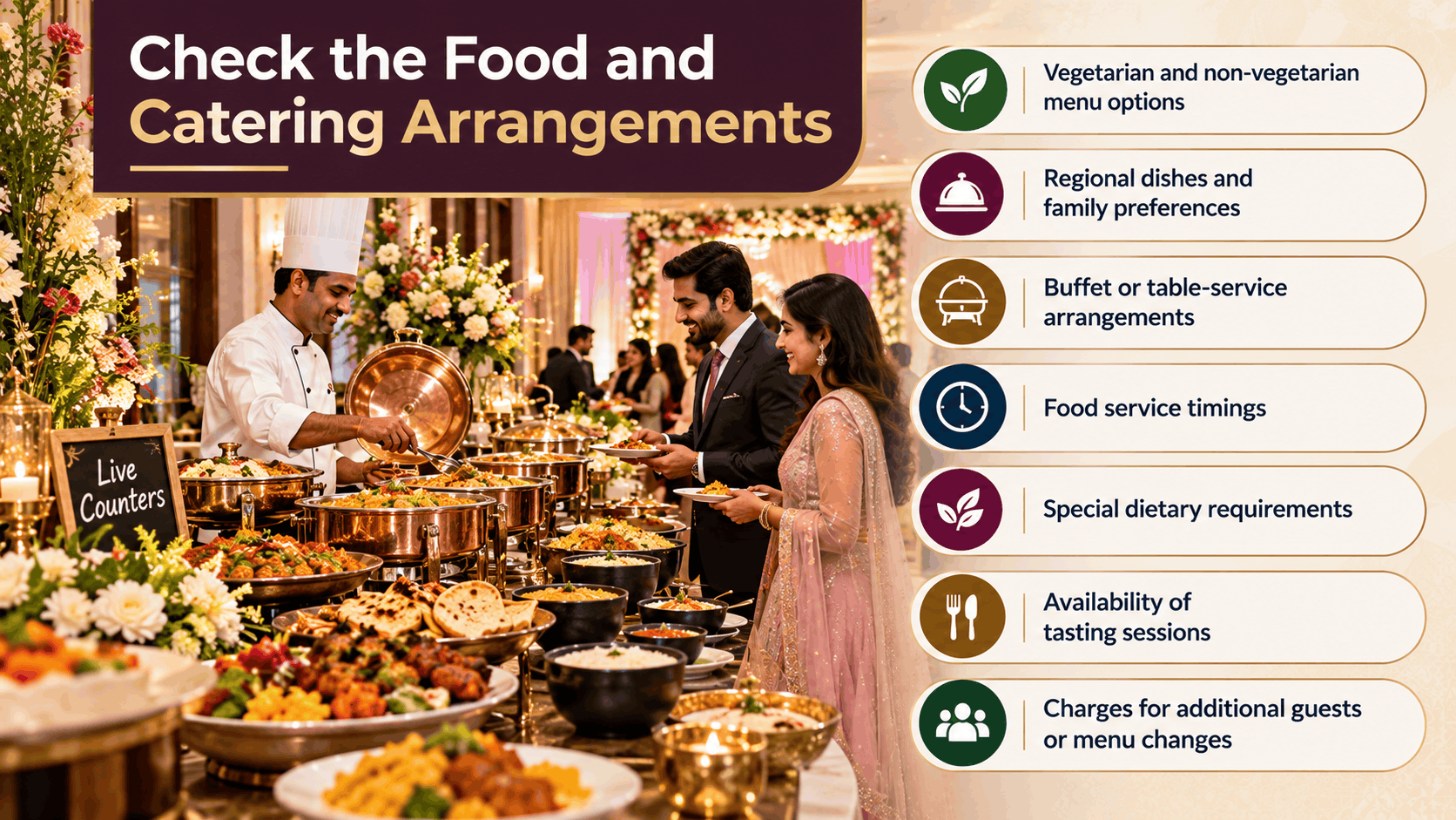 Wedding Catering Checklist and Buffet